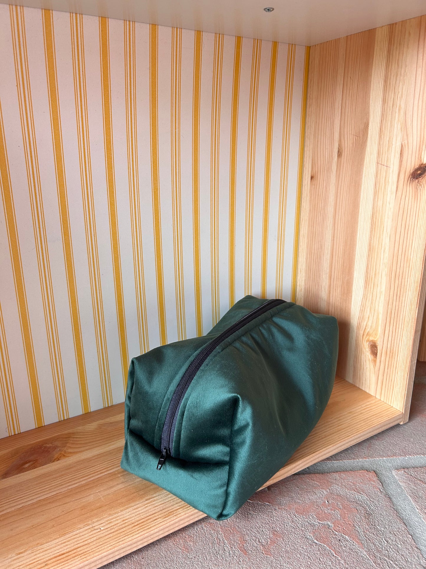 Beauty case - velluto verde