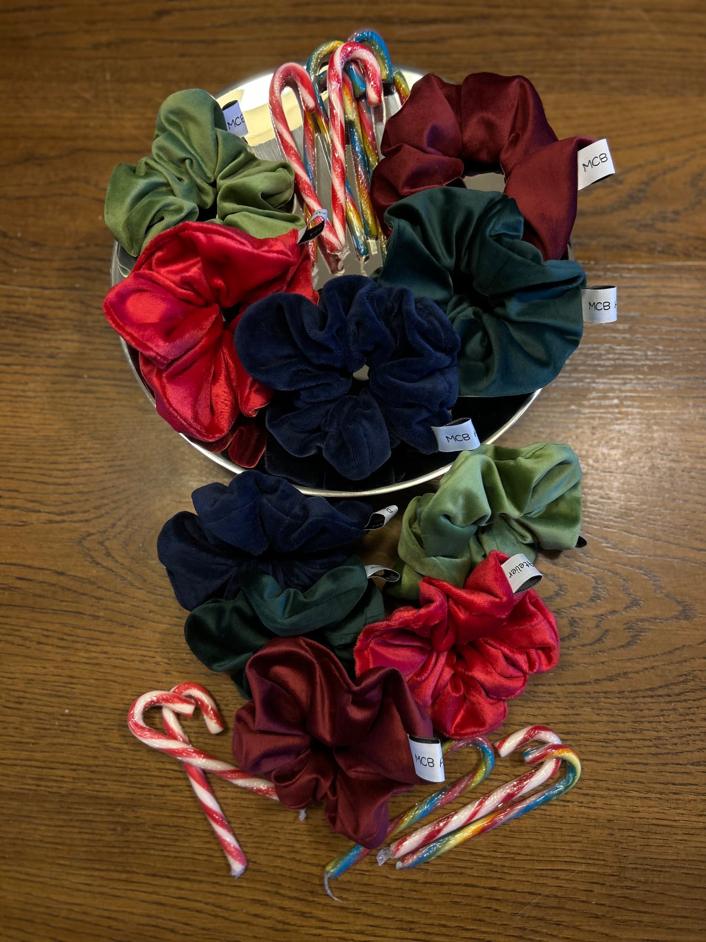 Scrunchies - velluto verde scuro