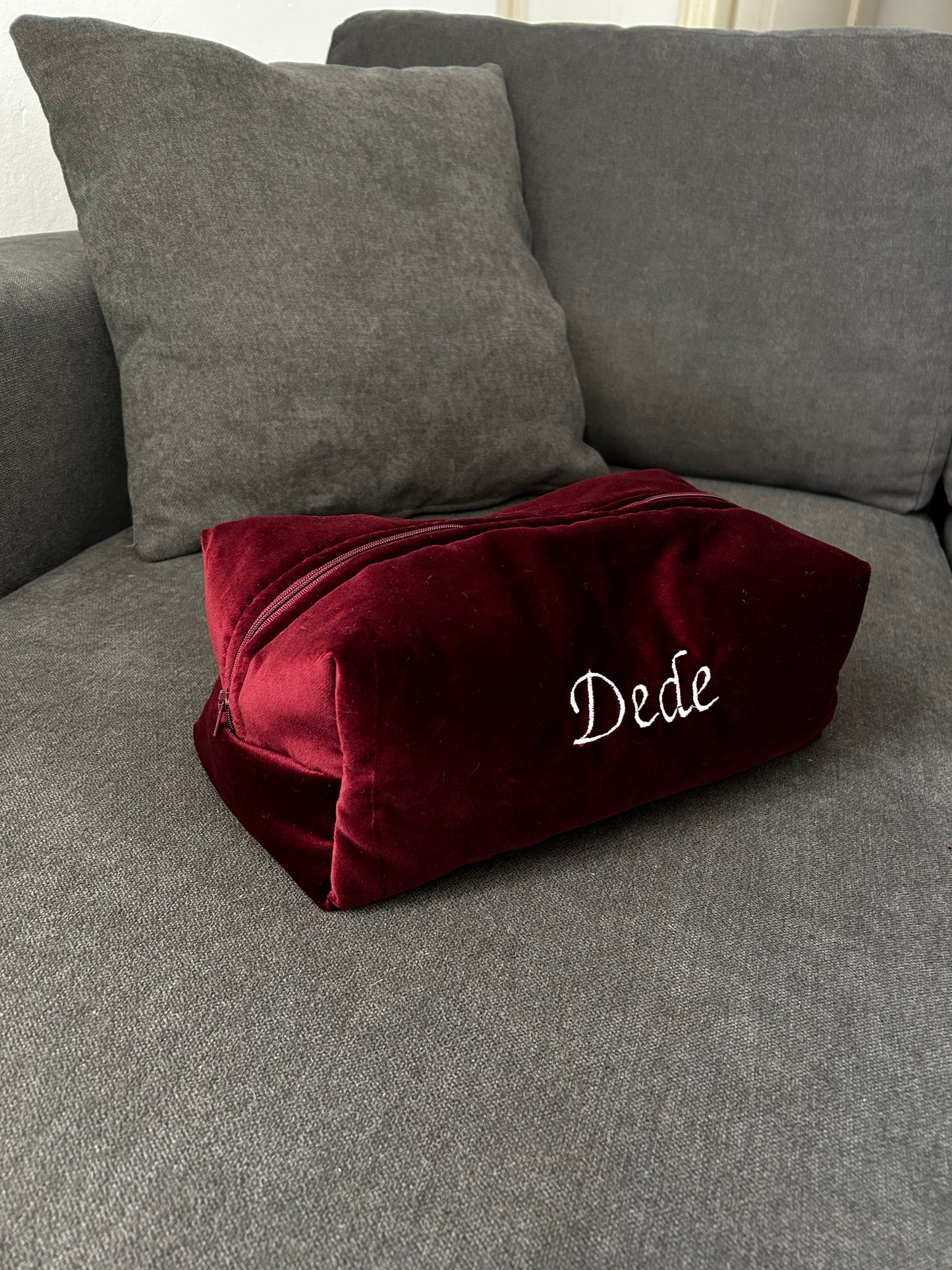 Beauty case - velluto bordeaux