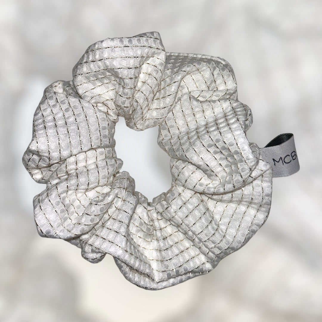Scrunchies - bianco/oro
