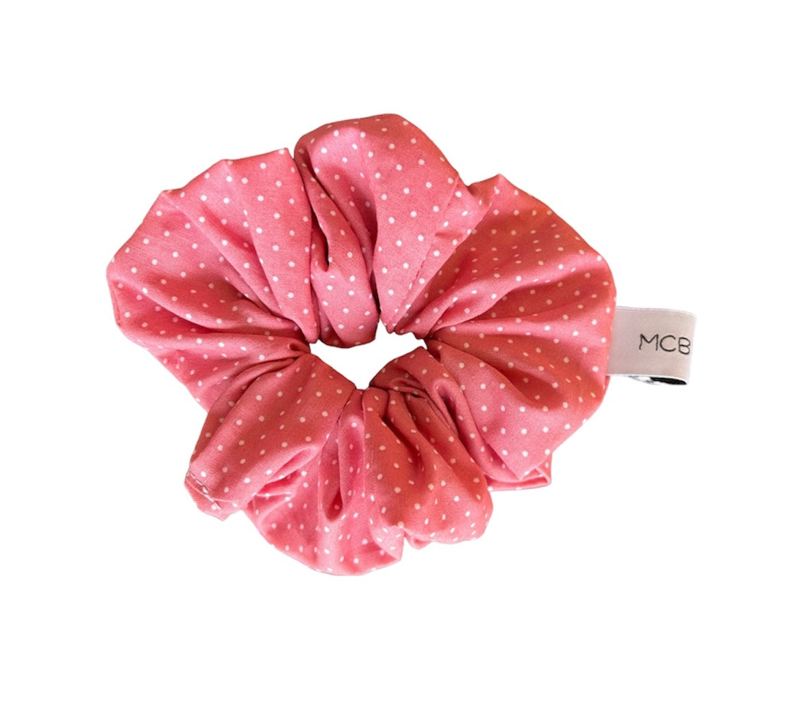 Scrunchies - pois rosa